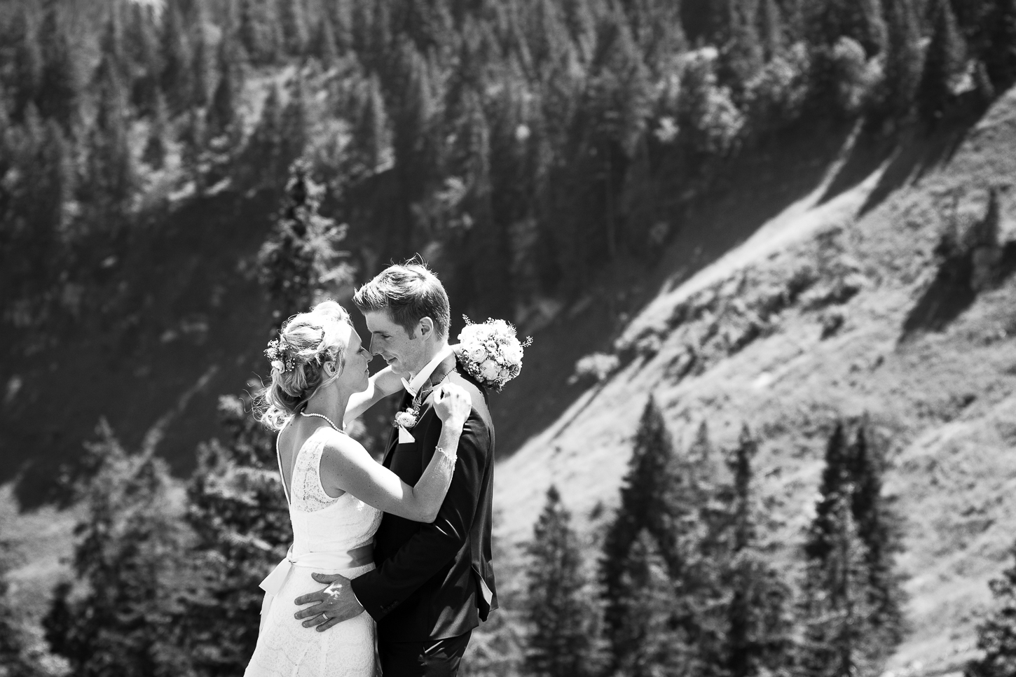 Berghochzeit Brautpaar